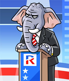 Republican elephant debating