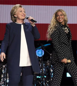 Hillary Clinton and Beyonce