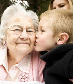 Kissing Grandma