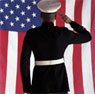 Marine saluting flag