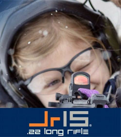 Child pointing JR15 gun
