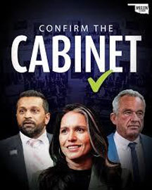 Kash Patel, Tulsi Gabbard and Robert F. Kennedy, Jr.