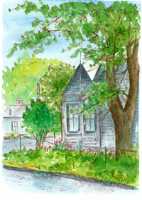 Realtor greeting card showing house