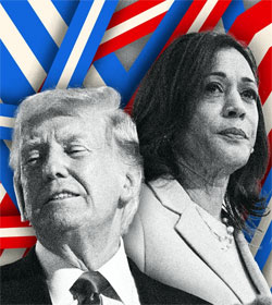 Donald Trump and Kamala Harris