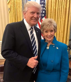 Donald Trump and Linda McMahon