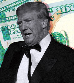 Donald Trump and $100 bills