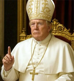 Donald Trump in papal vestments