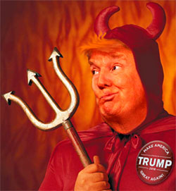 Donald Trump as the devil