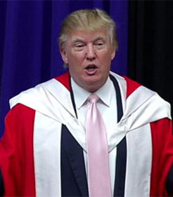Donald Trump receiving later-rescinded honorary degree