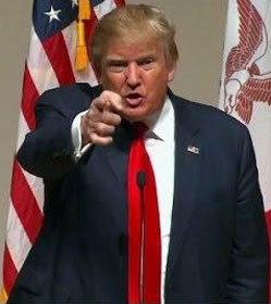 Trump pointing his finger like a gun