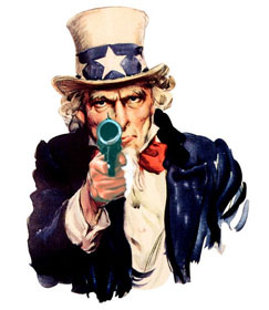Uncle Sam pointing gun