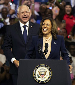 Tim Walz and Kamala Harris